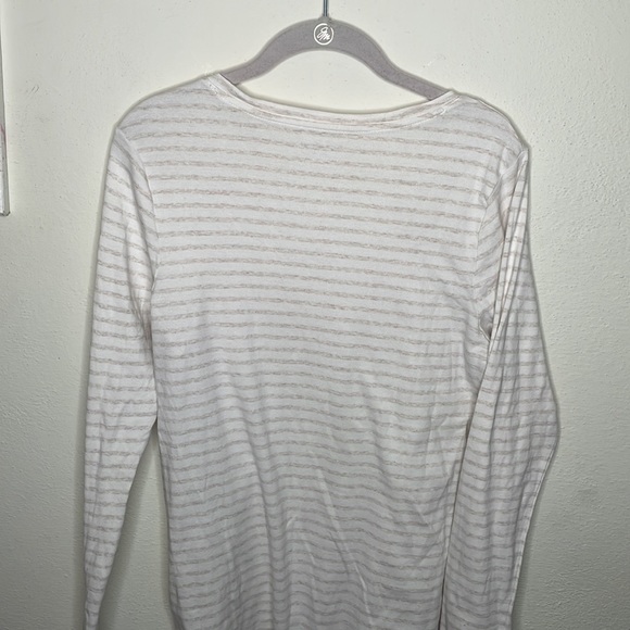 Caslon LS soft striped tee, size XL scoop neck - Picture 3 of 4